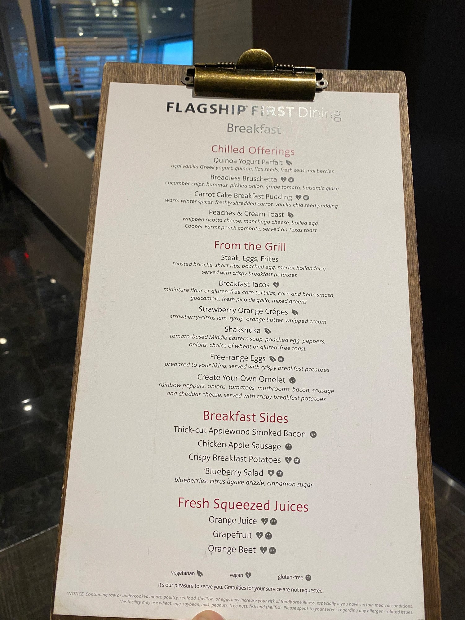 American Airlines Flagship First Dining, foto 3